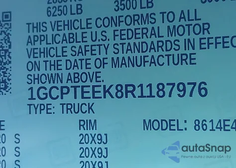 2024 Chevrolet Colorado 4Wd Trail Boss from USA, damaged, VIN 1GCPTEEK8R1187976